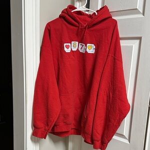 “Taylor’s Boyfriend- 87” Kansas City Chiefs Red Hoodie